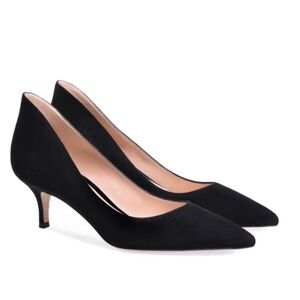 Gianvito Rossi Ellipsis 55 black suede pumps